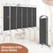 Extra Wide 6-Panel Folding Room Divider Privacy Screen with Metal Frame for Office or Bedroom